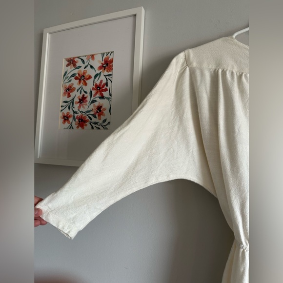 Paloma Wool White Jumpsuit Wrap Alexandria size Small Pockets V Neck - Picture 6 of 12